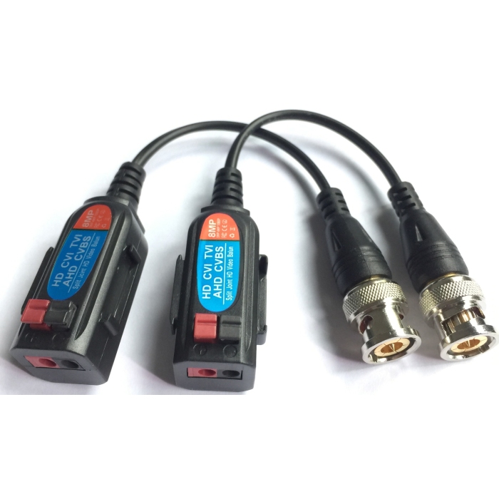 Netview Professional 4K Balun Push-Fit (+Tail) for TVI/CVI/AHD/CVBS