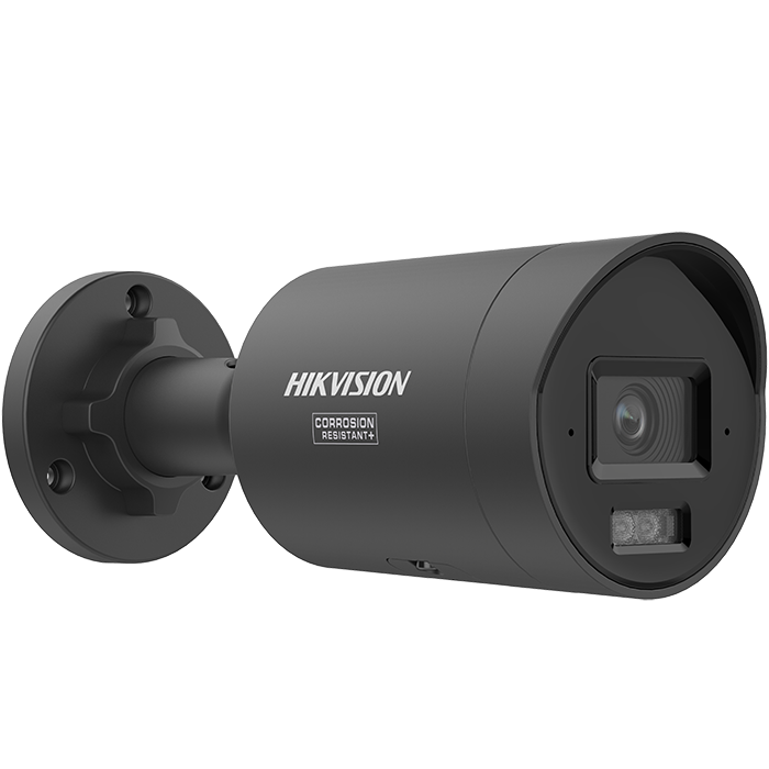 Hikvision 4MP DS-2CD2047G3 & 8MP DS-2CD2087G3 ColorVu 3.0 Gen3 Network IP Mini Bullet Camera in black, Right View
