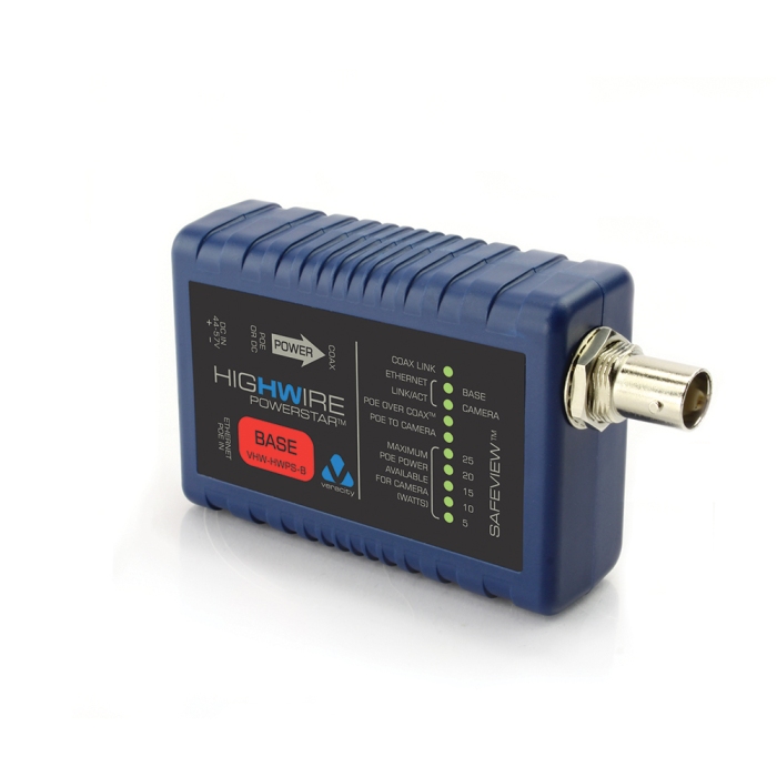 Veracity VHW-HWPS-B HIGHWIRE Powerstar IP Over Coax +PoE BASE Unit