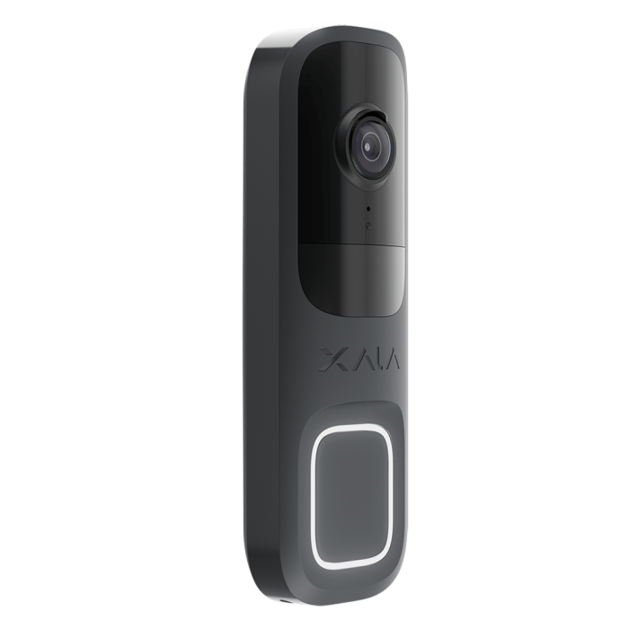 Ajax Doorbell 66392.125.GP1 Video Doorbell with Built-in AI and PIR Sensor GRAPHITE angled view