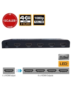 4K HDMI Splitter 2.0b 18Gbps 4-Way Splitter Distribut 4K60Hz