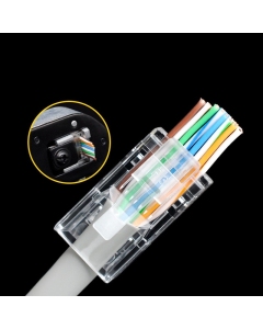 100pk Cat6 EasyCrimp Pass Through Crimps