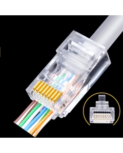 100pk Cat5 EasyCrimp Pass Through Crimps