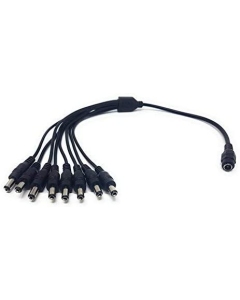 Netview 8-Way Splitter 1x Female to 8x Male for 2.1mm CCTV 12v DC Power