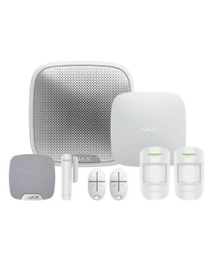 Ajax Wireless Alarm Hub2 Kit 1 : 1xHub2, 2xPIR, 1xContact, 2xKeyFobs, Int & Ext Sirens WHITE