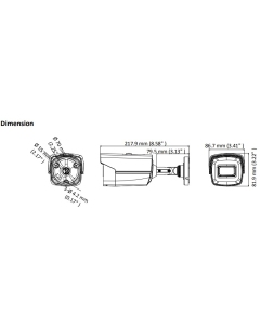 8MP (4K) DS-2CE16U1T-IT3F 2.8mm 102° Bullet Camera with 60m IR