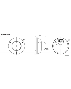 4MP DS-2XC6142FWD-IS Hikvision 4mm 83° Anti-Corrosion Mini Dome IP Camera