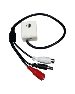 CCTV Internal Mic Microphone, Adjustable Gain, 30m Range, 80m2 Coverage 12v