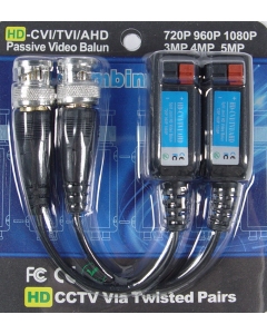 8 Camera Connector Kit: 4K Baluns (+Tail) for Hikvision Turbo HD Cameras