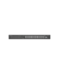 Ruijie RG-ES126S-LP-V2 24-Port 10/100Mbps Unmanaged PoE+ Switch 24x PoE+ Ports 2x Gigabit Uplinks