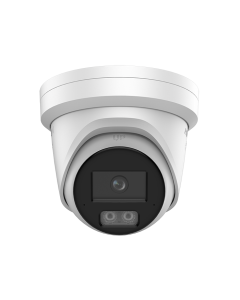 Hikvision DS-2CD2387G3-LIS2UY/SL 8MP G3 Hybrid 2.8mm 109° Turret IP Camera with Mic, Spk, A&amp;A I/O, WHITE