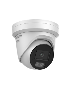 Hikvision DS-2CD2387G3-LIS2UY/SL 8MP G3 Hybrid 2.8mm 109° Turret IP Camera with Mic, Spk, A&A I/O, WHITE