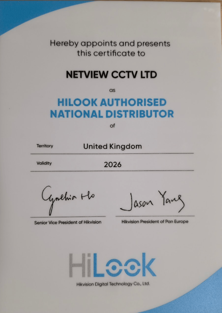 HiLook Authorised National Distributor Certificate 2026
